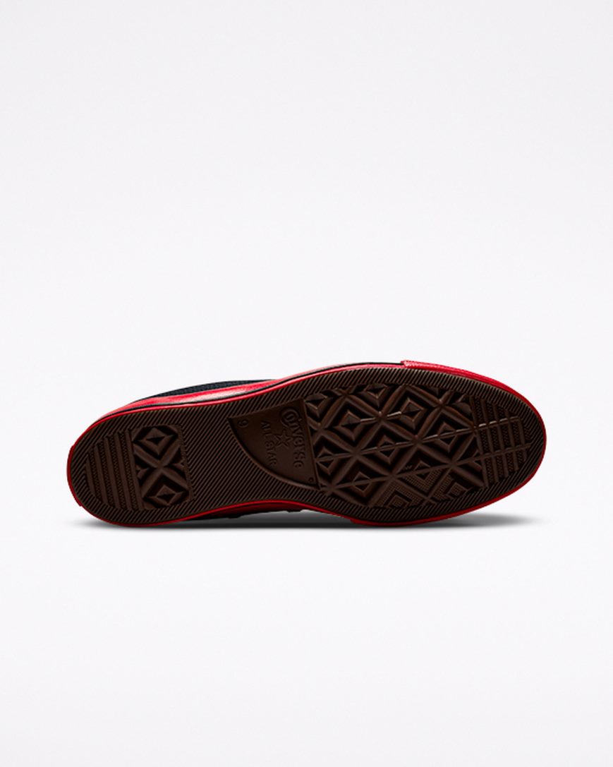 Women's Converse x Comme des Garçons PLAY Chuck 70 High Top Shoes Black / Red | AU 5614ED